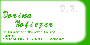 dorina noficzer business card